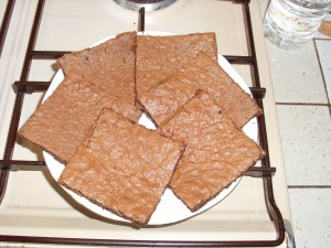 Genoise chocolat découpée pour part individuelle