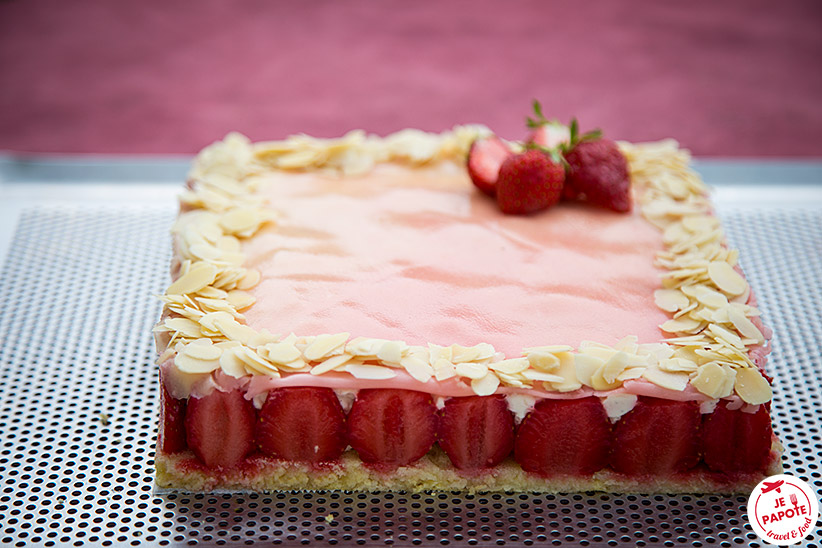 Fraisier facile mascarpone chantilly génoise