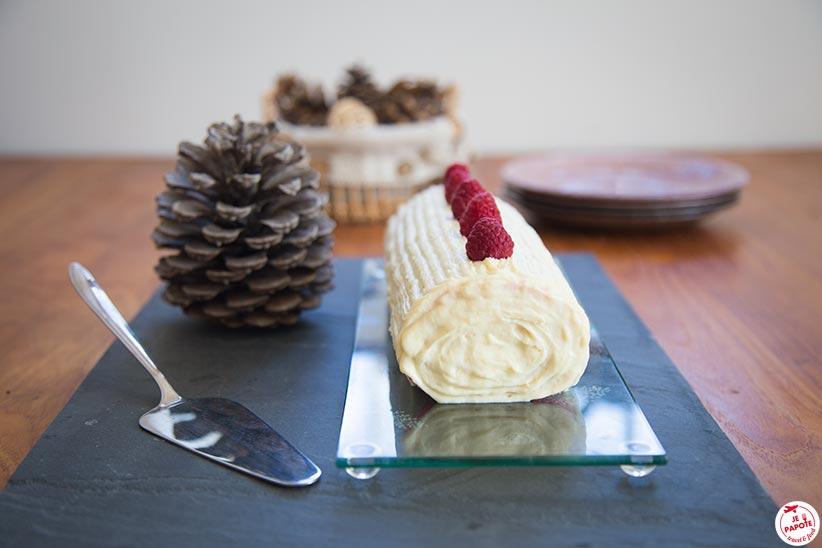 Buche chocolat blanc framboise