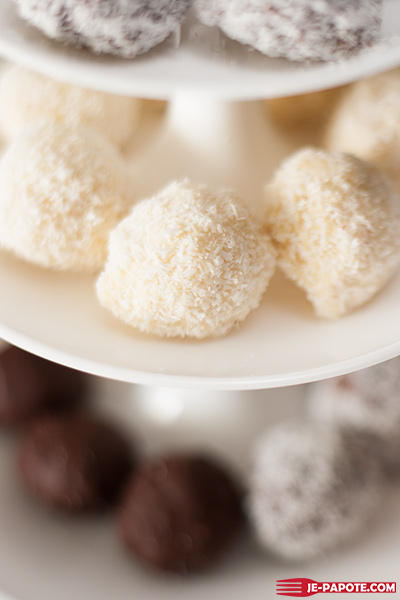 truffes chocolat blanc coco