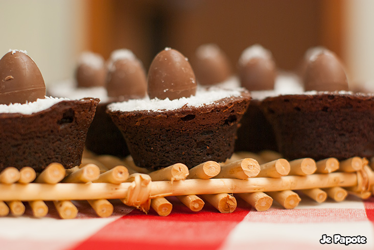 Fondant au chocolat paques