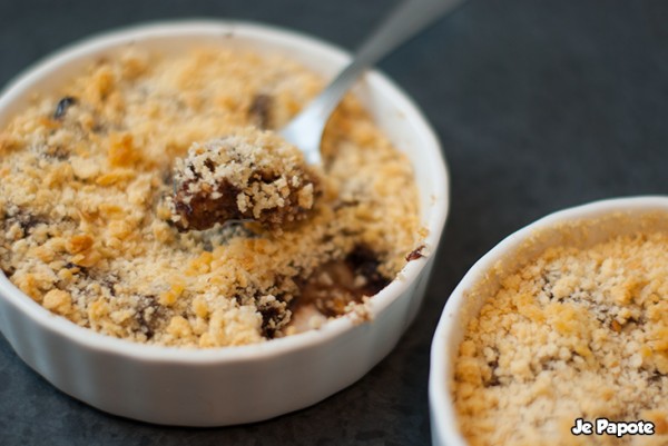 crumble banane chocolat