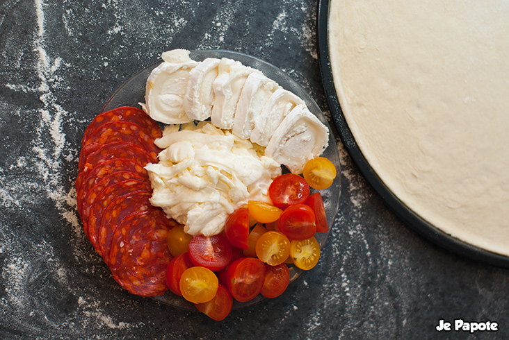 Pizza chorizo chèvre