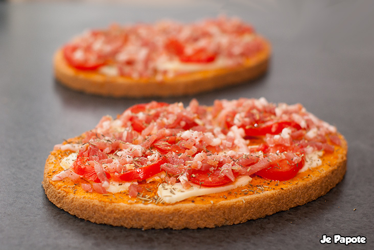 Bruschetta aux lardons