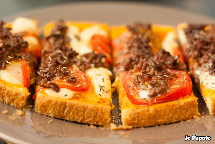 Bruschetta à la viande hachée