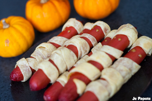 Saucisses momies {Halloween}