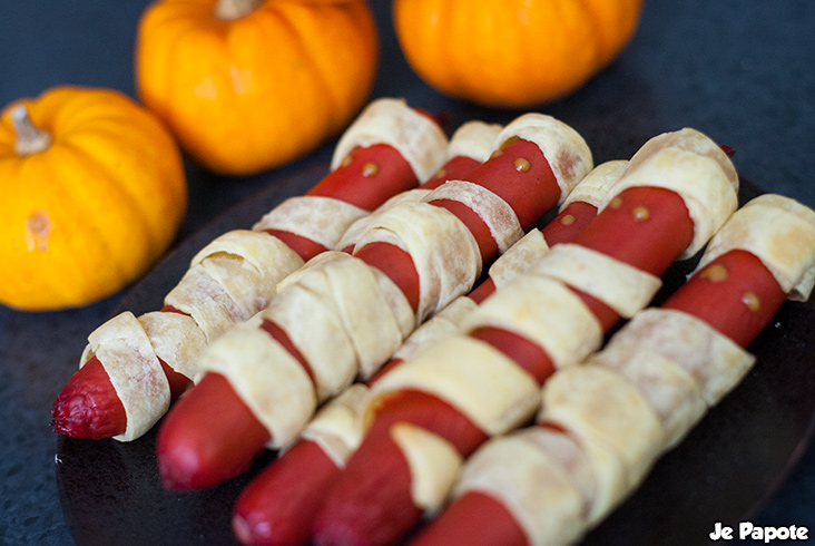 saucisse momie halloween