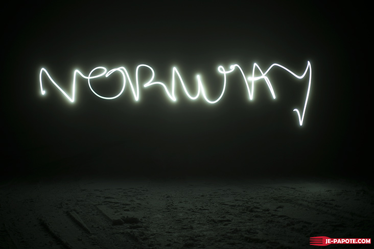 Light painting Norvege