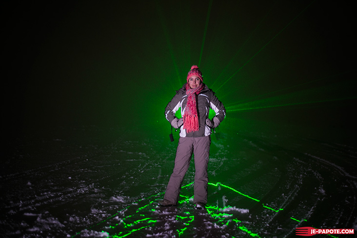 Light painting en attendant les aurores