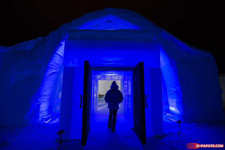 Ice Hotel Kiruna by night