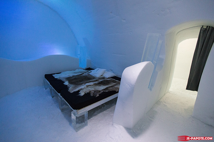 Chambre Northem Lights Ice Hotel Suède