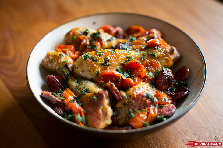 Mijoté poulet chorizo