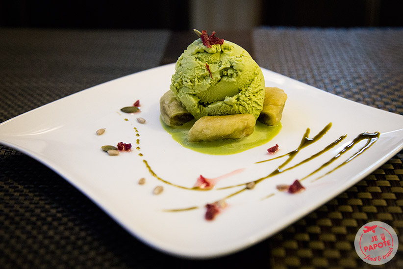 Glace au thé matcha