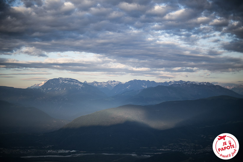 Vue sur Belledonnes depuis le Vercors