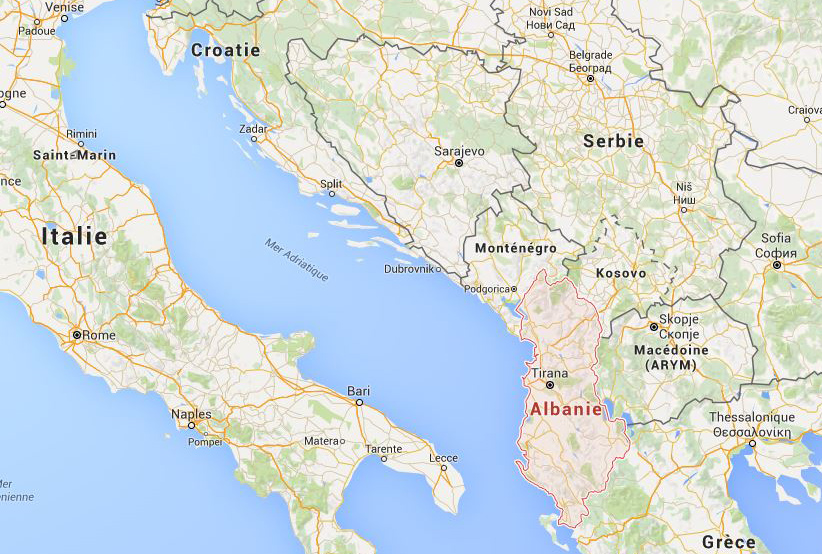 Carte générale Albanie