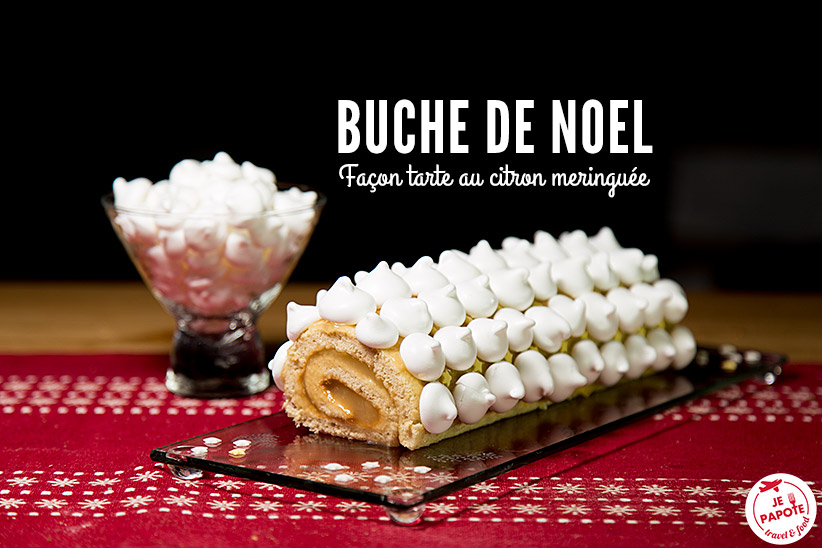 Décoration bûche de Noël macaron et meringues - Comment décorer sa bûche de  Noël ? - Elle