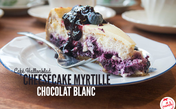 Cheesecake chocolat blanc et myrtille