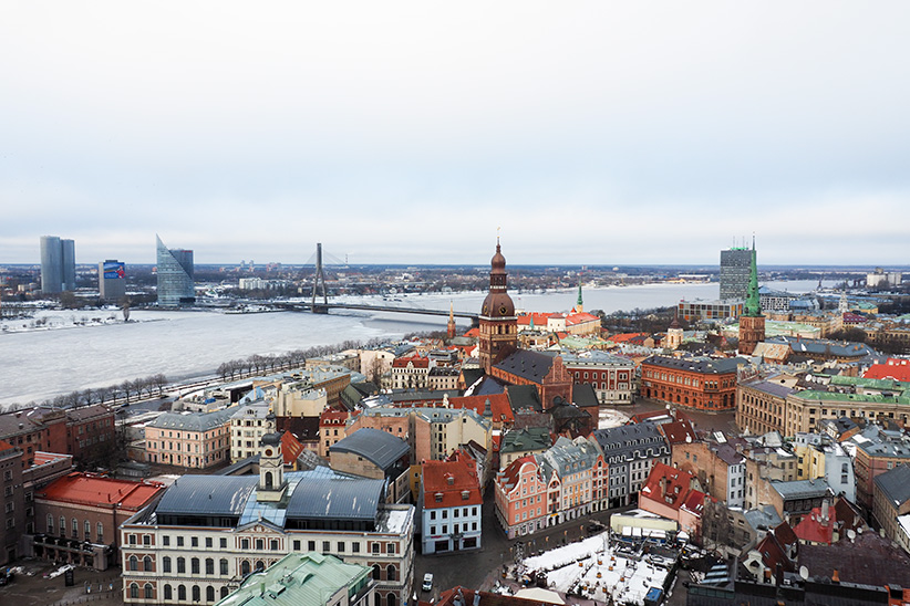 Riga vue panoramique Basilique Saint Pierre