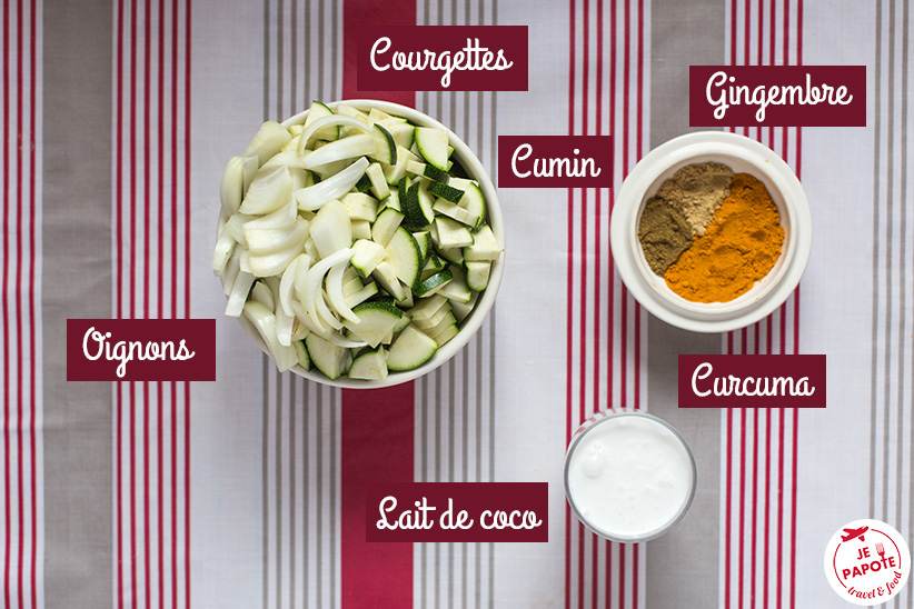 recette Curry de courgettes au lait de coco