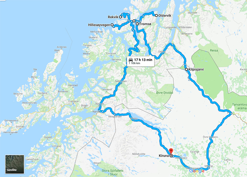 itineraire roadtrip tromso