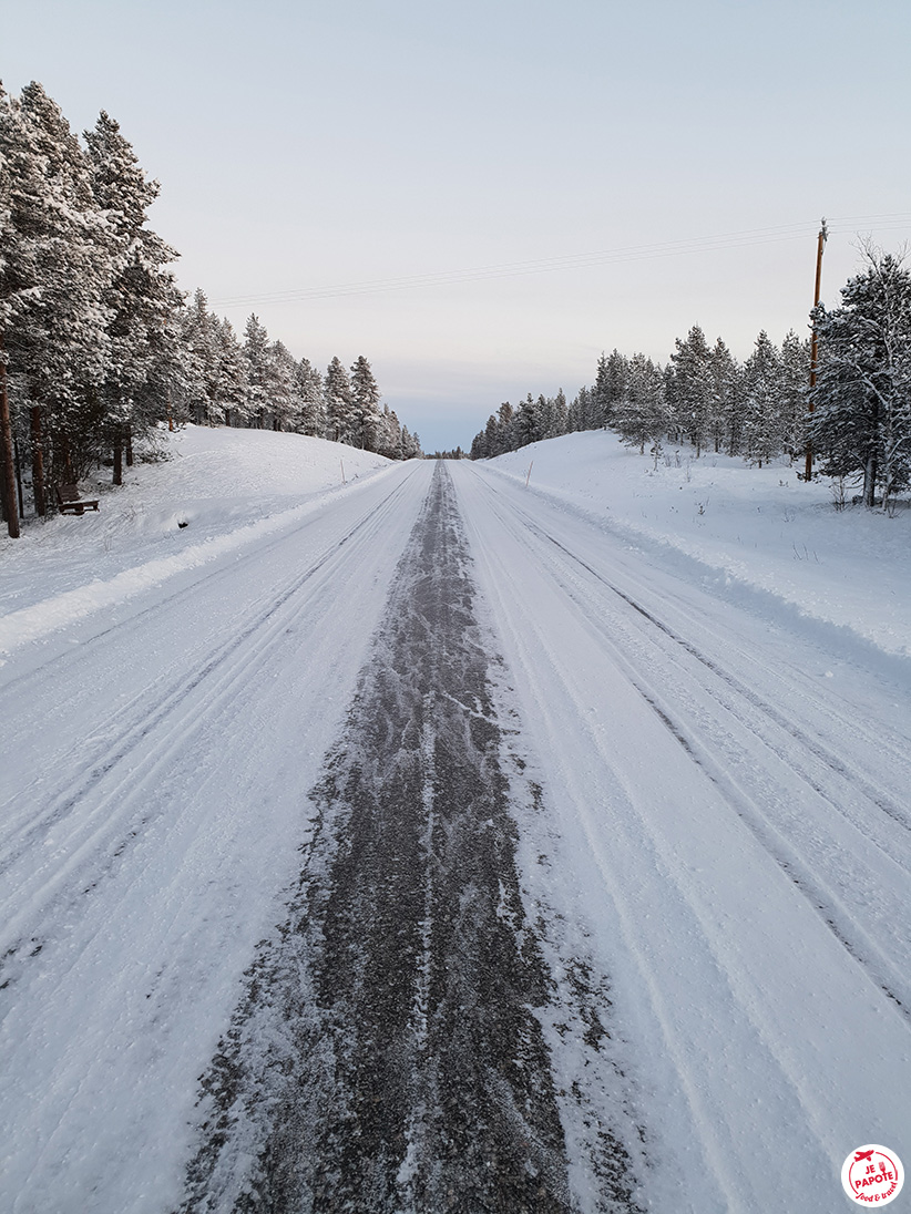 route hiver laponie finlandaise