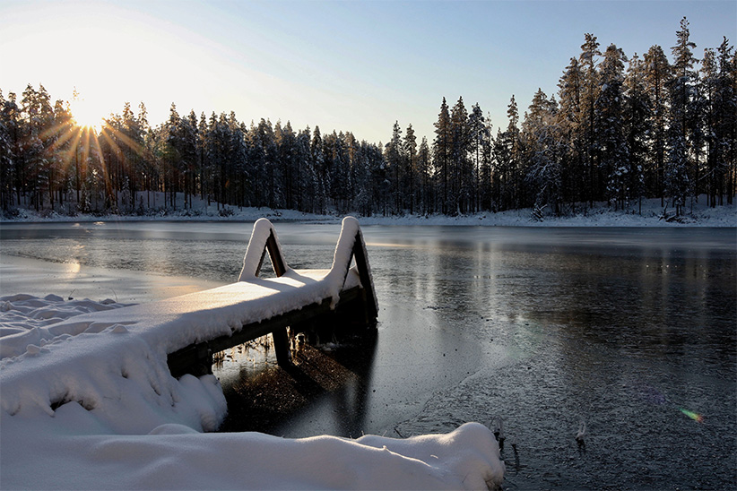 lac gele laponie