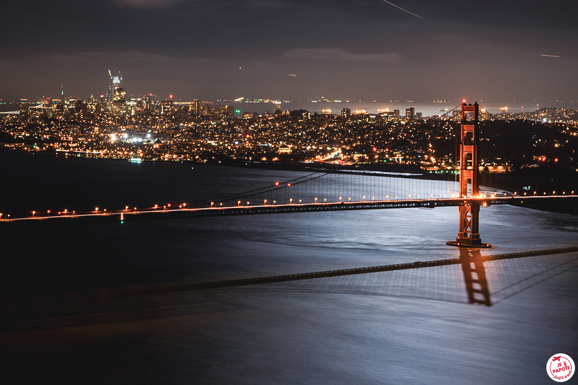 golden gate bridge de nuit