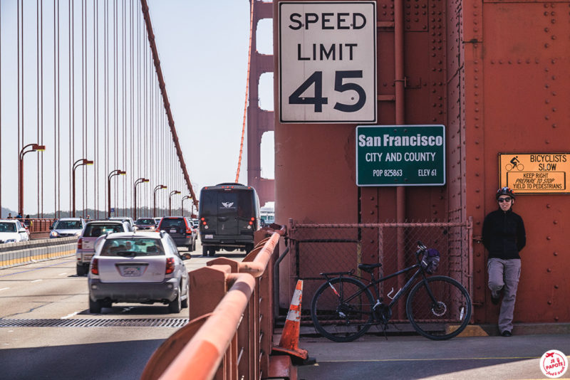 golden gate bridge en vélo