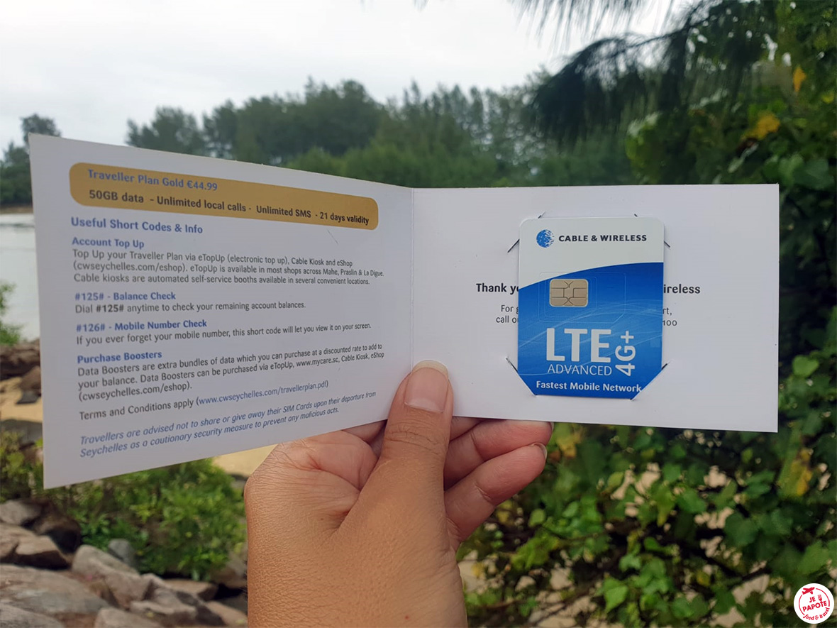 carte sim CAble & Wireless Seychelles