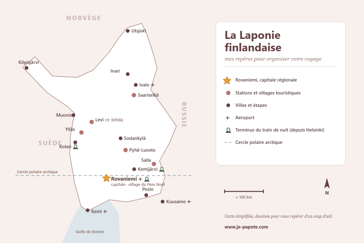 carte de la laponie finlandaise